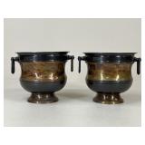 Pair of Metal Planters