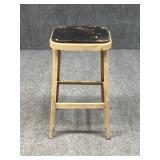 Metal Stool w/Wood Seat