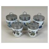 Royal Worcester Porcelain Egg Coddlers / 5 pc