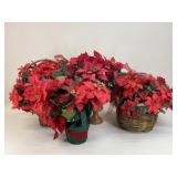 Artificial Poinsettias / 4 pc