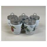 Royal Worcester Porcelain Egg Coddlers / 5 Pc