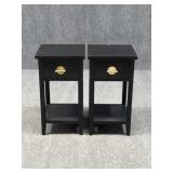 Pair of Black Crestview Collection End Tables