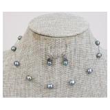 Sterling Silver & Pearl Set