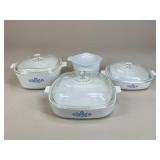 Corningware 'Blue Corn Flower' Casserole Dishes