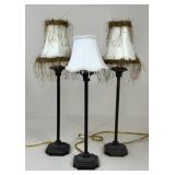 Metal & Resin Table Lamps / 3 pc