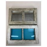 Windows w/ Mirrors & Colored Glass / 2 pc