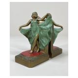 Painted Brass Bookends