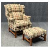 Wingback Arm Chair w/ Ottoman