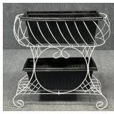 Metal Plant Stand w/Planters