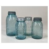 Atlas & Ball Glass Mason Jars / 4 pc