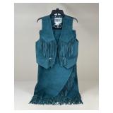 Western Leather Skirt & Jacket - Sz M/L