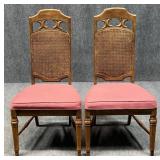 Pair of Cane Back Dining Chairs