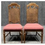 Pair of Cane Back Dining Chairs
