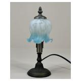 Metal Lamp w/ Glass Shade