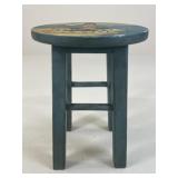 Painted Wood Stool - Lighthouse Design