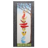 'Stacked Birds' Print on Canvas by Sarah Faulkner