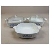 Corningware 'Blue Cornflower' Casserole Dishes