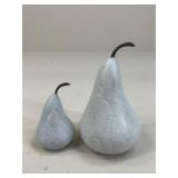 Carved Stone Fruit w/Metal Stems