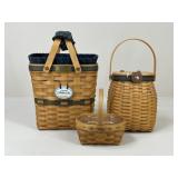 Longaberger Baskets / 3 Pc