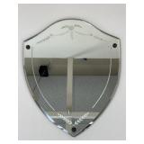 Vintage Shield Mirror w/ Etched Detail