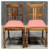 Pair of Antique Chairs w/Barley Twist Legs