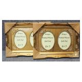 Ornate Gold Tone Photo Framed- Double 5' X 7' 2/PC