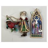 Jim Shore Ornaments / 3 pc