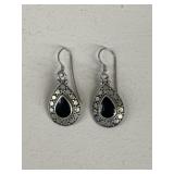 Sterling Silver Earrings W/ Stone