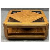 Coffee Table w/ Glass Insets