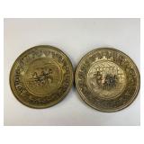 Embossed Metal Plates / 2 pc