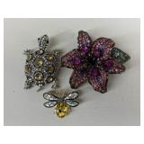 Brooches/ 3 pc