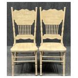Pair of Press Back Dining Chairs