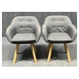 Pair of Tufted Back OFM Chairs