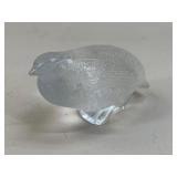 Lalique France Crystal Quail Figurine