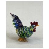 Rooster Art Glass