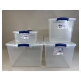 Sterilite Storage Containers / 4 pc