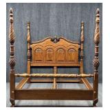 California King Carved Poster Bed