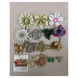 Brooches/ 16 pc