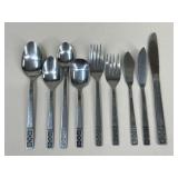 Vintage Customcraft 'Fleur de Lis' Flatware / 64pc
