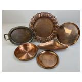 Copper Trays/ 6 pc