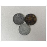 Barber Dimes & Seated Liberty/ 3 pc