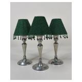 Candle Holders w/Beaded Shades / 3 pc