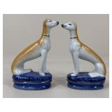 Pair of Staffordshire Style Greyhound Dogs