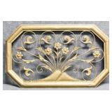 Gold Tone Ornate Metal Wall Decor