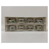 Pier 1 Silver-Plated Jeweled Napkin Rings / 8 pc
