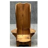 Child's Wood High Back Chair