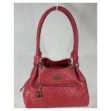 Isabella Adams Ostrich Embossed Leather Purse