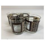 Roaring Twenties Whiskey Glasses/ 4 pc