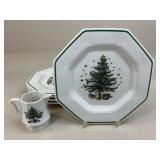 Nikko 'Christmastime' Plates & Creamer