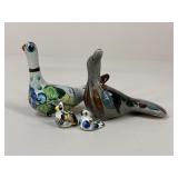 Vintage Tonala Pottery Birds / 4 pc